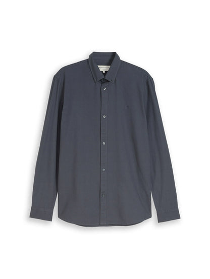 Denim Tom Tailor Urban Medium Grey Men Oxford Shirt with Logo Embroidery SKU: 1049661_21756 Image 01