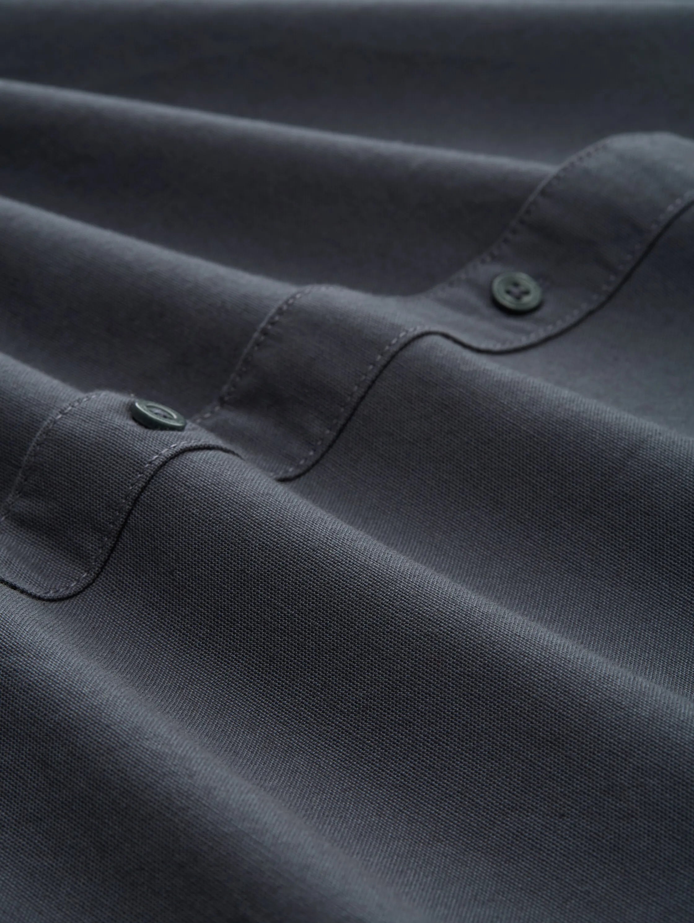 Denim Tom Tailor Urban Medium Grey Men Oxford Shirt with Logo Embroidery SKU: 1049661_21756 Image 02