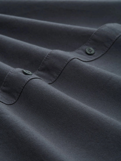 Denim Tom Tailor Urban Medium Grey Men Oxford Shirt with Logo Embroidery SKU: 1049661_21756 Image 02