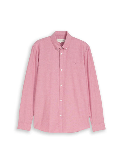 Denim Tom Tailor Baroque Rose Chambray Men Oxford Shirt with Logo Embroidery SKU: 1049661_39533 Image 06