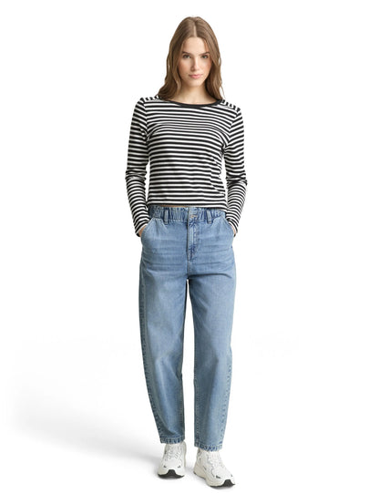 Denim Tom Tailor Used Light Stone Blue Denim Women Ttadea Barrel Jeans SKU: 1049746_10118 Image 03