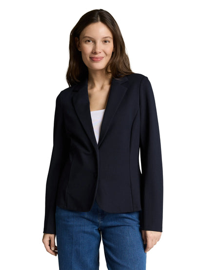 Tom Tailor Sky Captain Blue Women Slim Fit Blazer with Slit Pockets SKU: 1049772_10668 Image 04