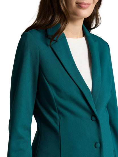 Tom Tailor Deep Meadow Green Women Slim Fit Blazer with Slit Pockets SKU: 1049772_12818 Image 04