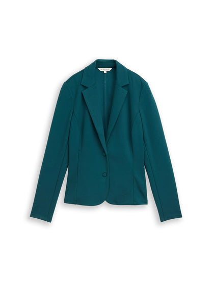 Tom Tailor Deep Meadow Green Women Slim Fit Blazer with Slit Pockets SKU: 1049772_12818 Image 06