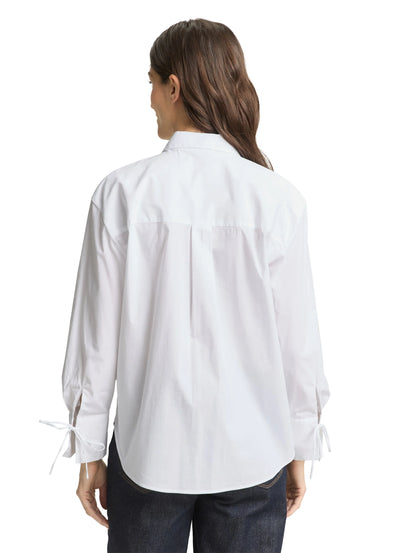 Tom Tailor White Women Oversized Shirt Blouse with Heart Embroidery SKU: 1049800_20000 Image 02