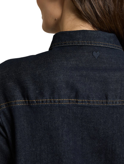 Tom Tailor Deep Blue Denim Women Denim Dress with Breast Pockets SKU: 1049855_38644 Image 04
