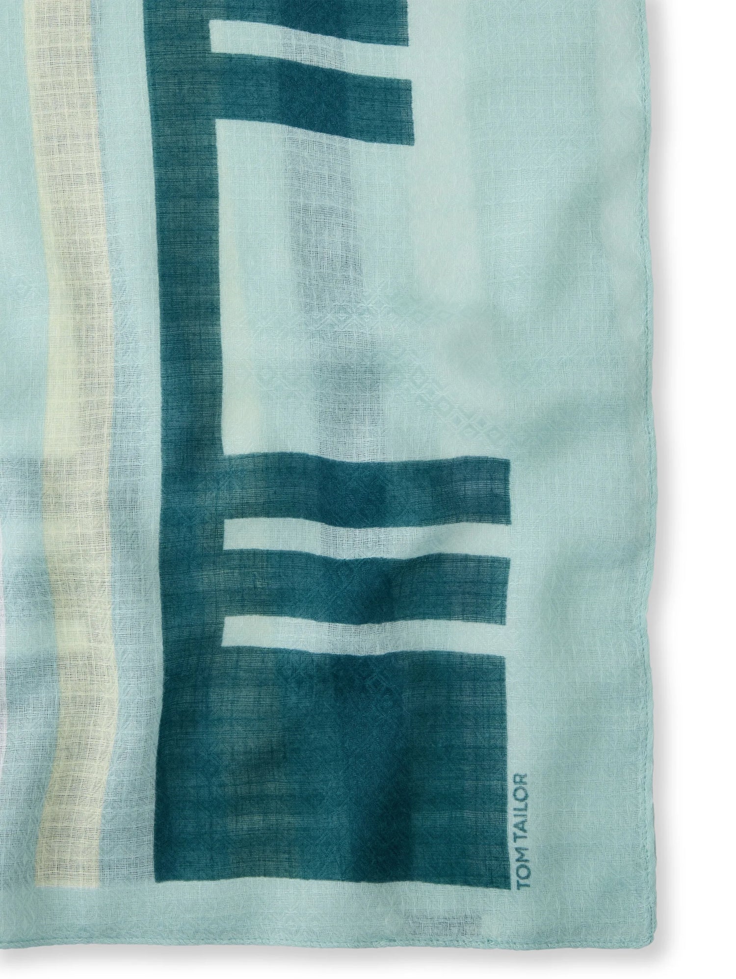 Tom Tailor Mint Wording Scarf Women Scarf with Print SKU: 1049857_40140 Image 02