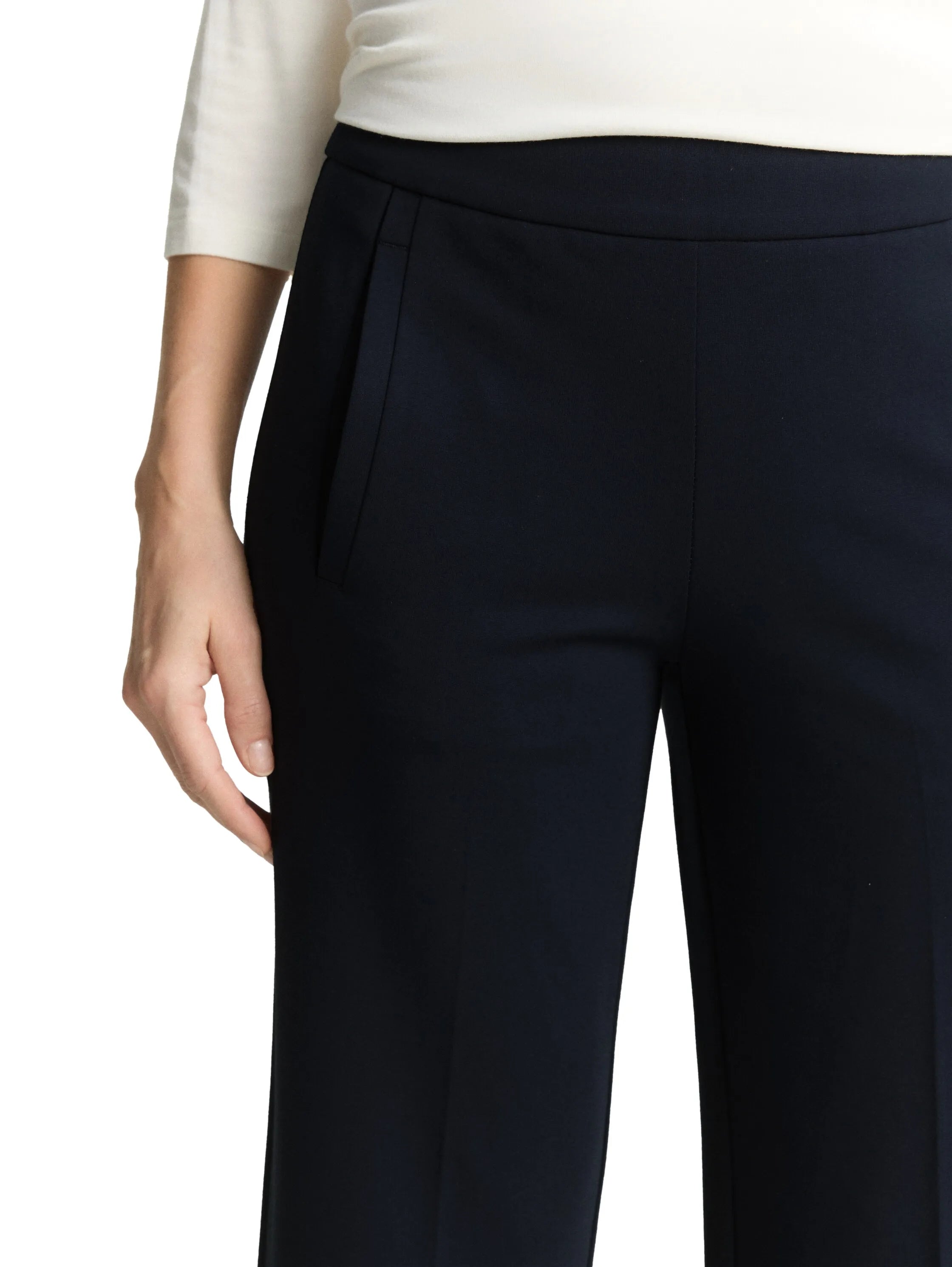 Tom Tailor Sky Captain Blue Women Ttmia Straight Cropped Trousers SKU: 1049981_10668 Image 04