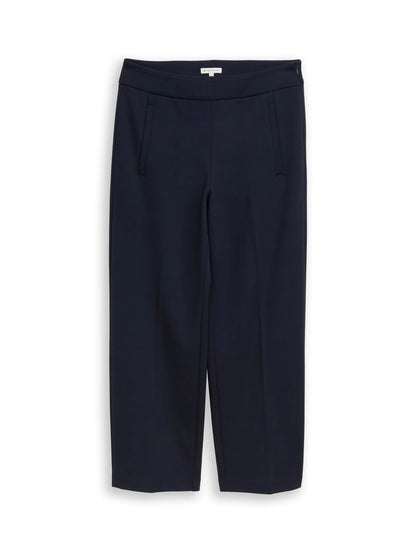 Tom Tailor Sky Captain Blue Women Ttmia Straight Cropped Trousers SKU: 1049981_10668 Image 06
