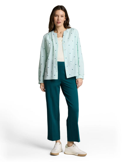 Tom Tailor Deep Meadow Green Women Ttmia Straight Cropped Trousers SKU: 1049981_12818 Image 04