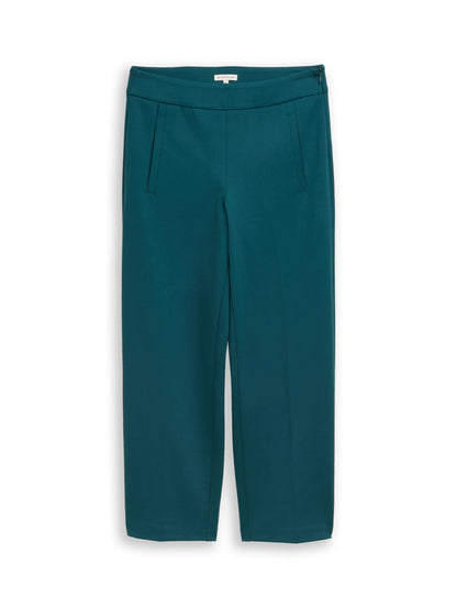 Tom Tailor Deep Meadow Green Women Ttmia Straight Cropped Trousers SKU: 1049981_12818 Image 06