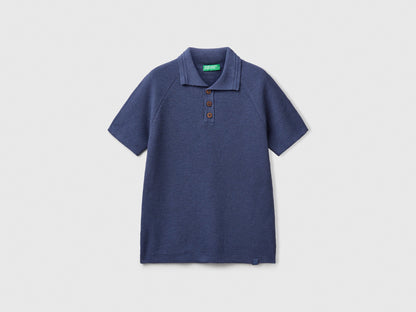 Benetton_Short Sleeve Polo in Linen Blend_104NC3005_72T_01