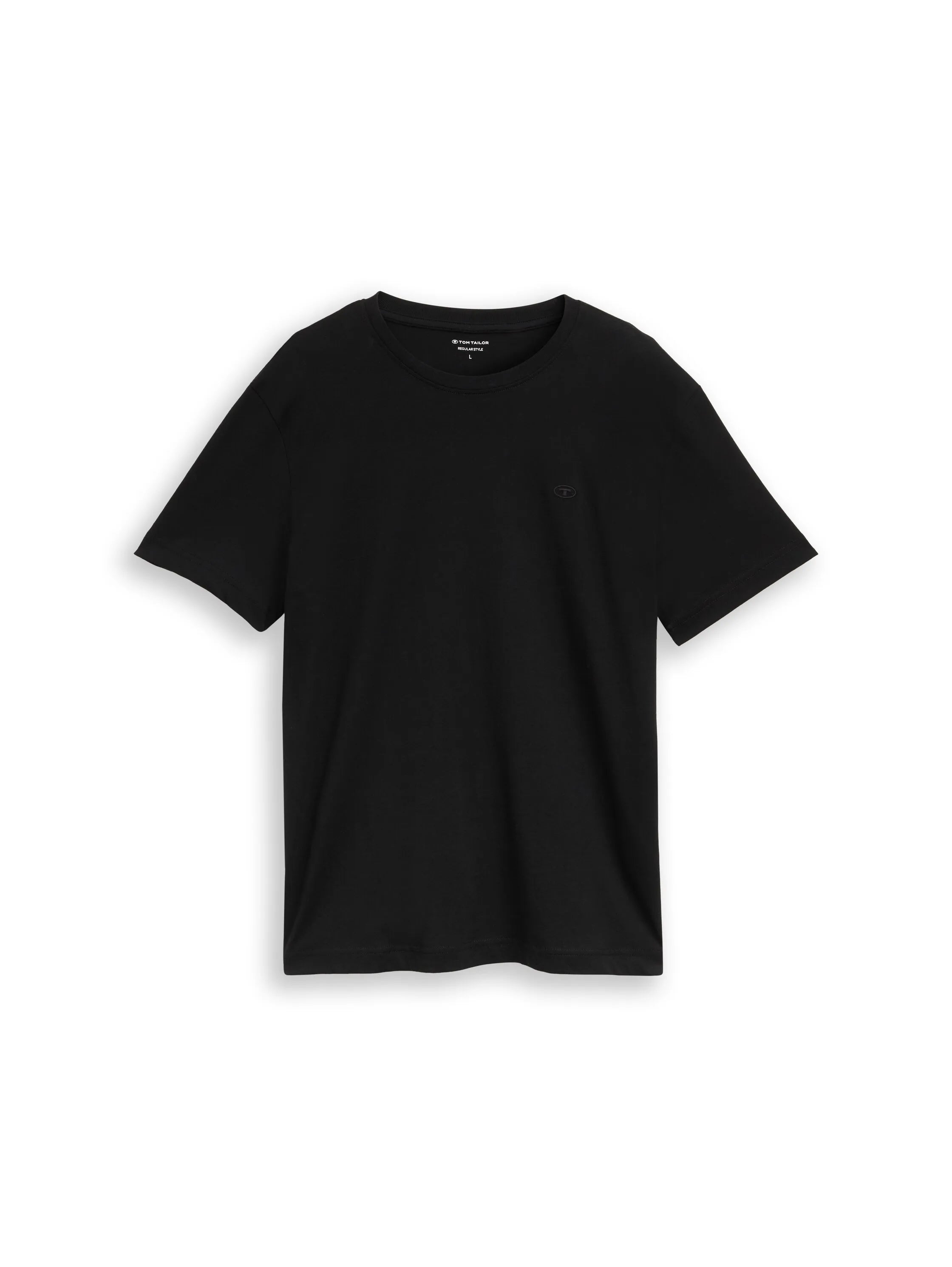 Tom Tailor Black Men T-Shirt with Embroidered Logo SKU: 1050139_29999 Image 06