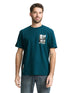 Tom Tailor Deep Meadow Green Men T-Shirt with Waffle Texture SKU: 1050148_12818 Image 03