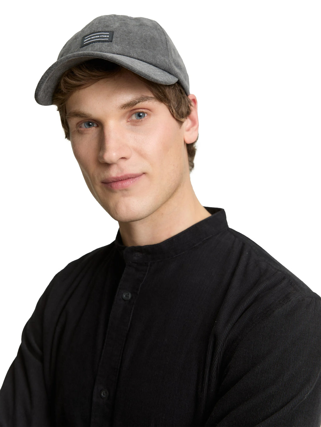 Denim Tom Tailor Urban Medium Grey Men Cap with Logo Badge SKU: 1050173_21756 Image 01