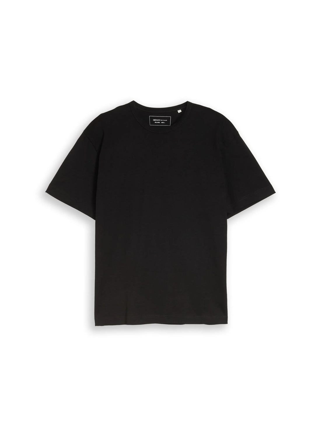 Denim Tom Tailor Black Men Relaxed Fit Cotton T-Shirt SKU: 1050260_29999 Image 01
