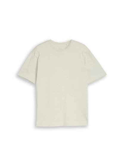 Denim Tom Tailor Greyish White Men Relaxed Fit Cotton T-Shirt SKU: 1050260_32257 Image 01