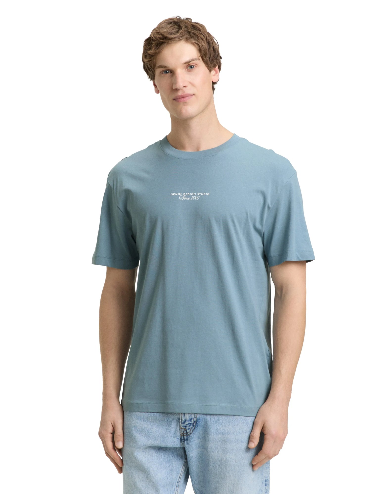 Denim Tom Tailor Citadel Blue Men Relaxed Fit T-Shirt with Back Print SKU: 1050262_30118 Image 04