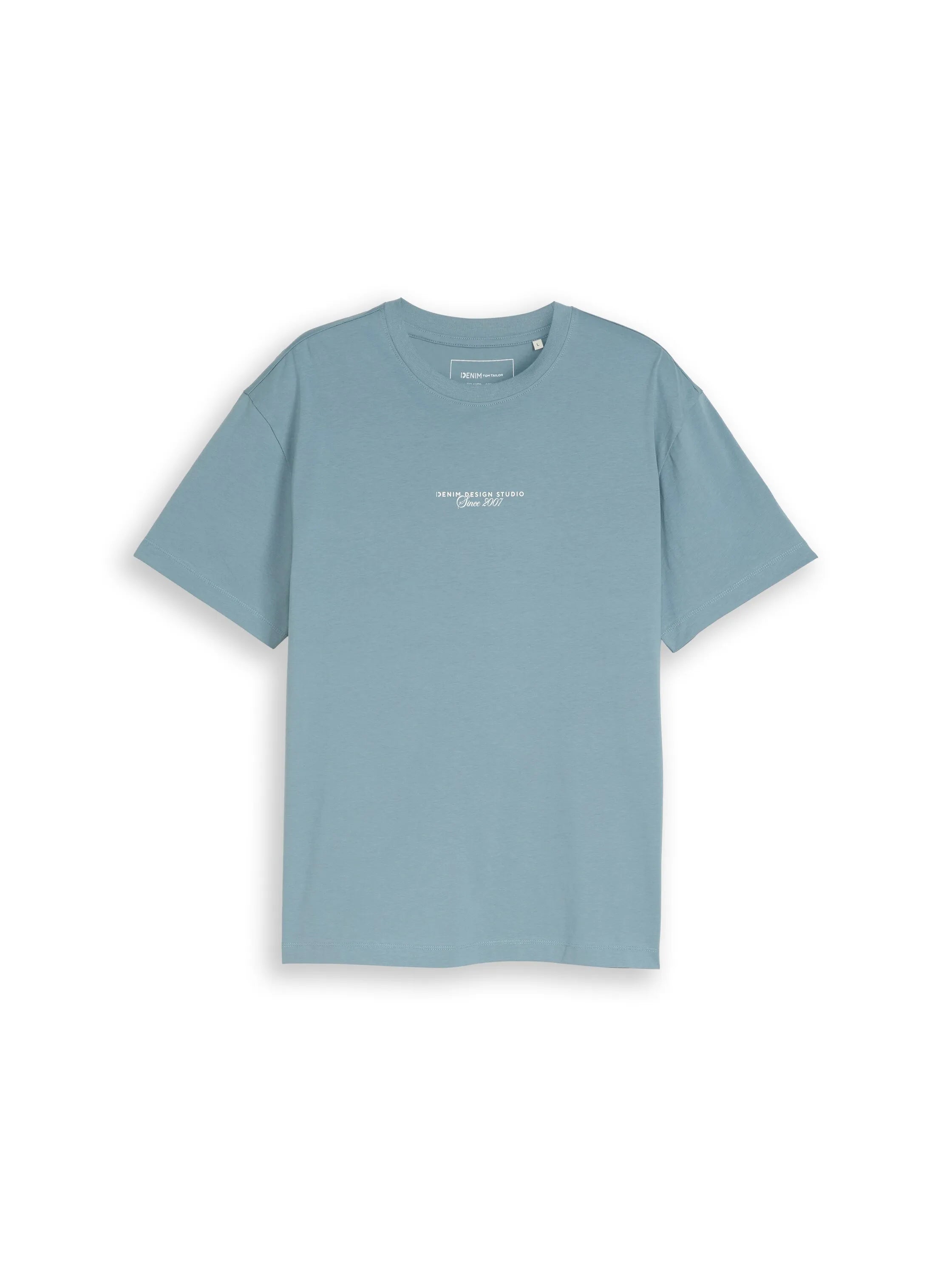 Denim Tom Tailor Citadel Blue Men Relaxed Fit T-Shirt with Back Print SKU: 1050262_30118 Image 06