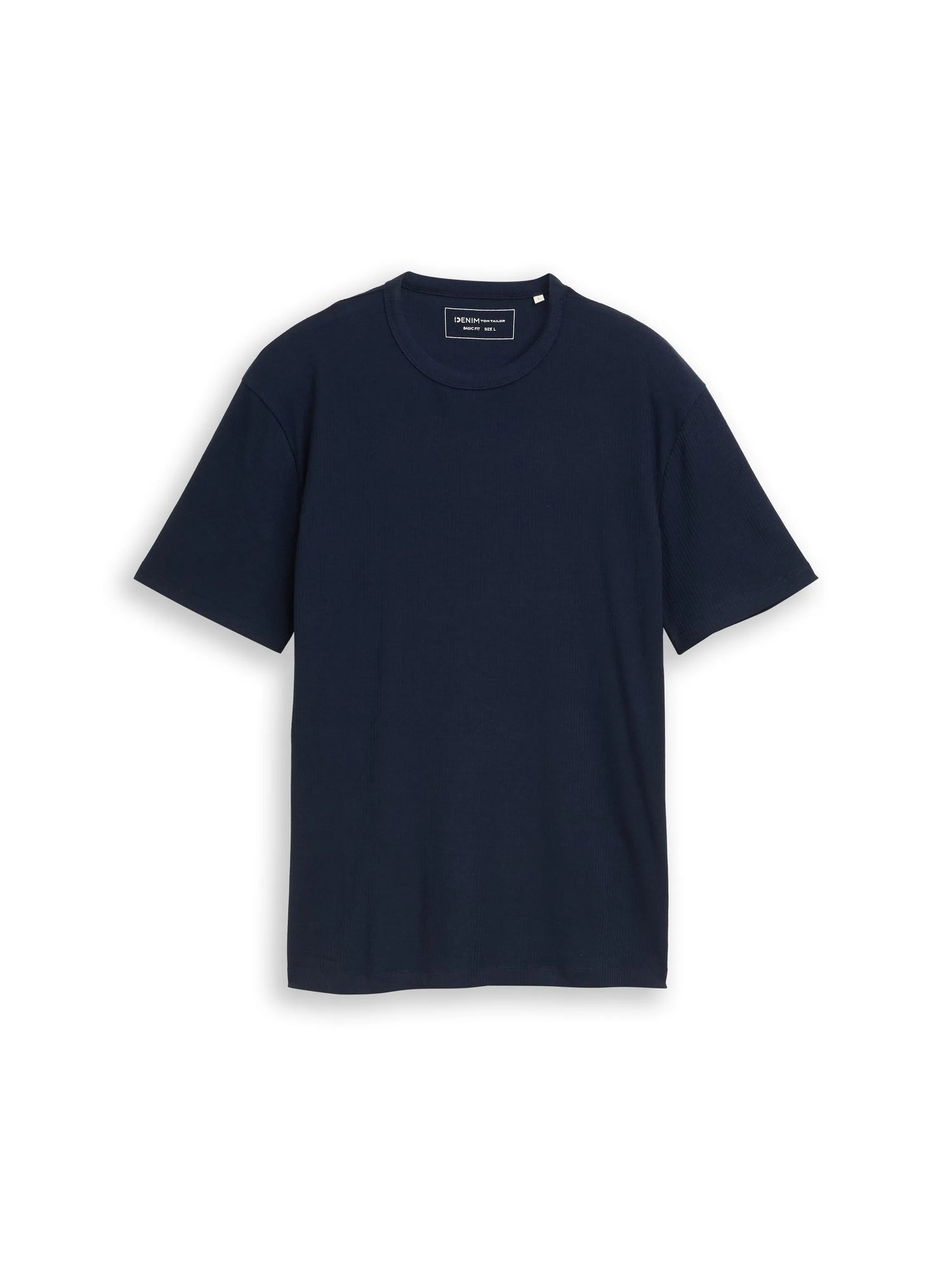 Denim Tom Tailor Sky Captain Blue Men Ribbed T-Shirt SKU: 1050266_10668 Image 01