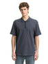 Denim Tom Tailor Urban Medium Grey Men Relaxed Fit Polo Shirt with Zip SKU: 1050294_21756 Image 04