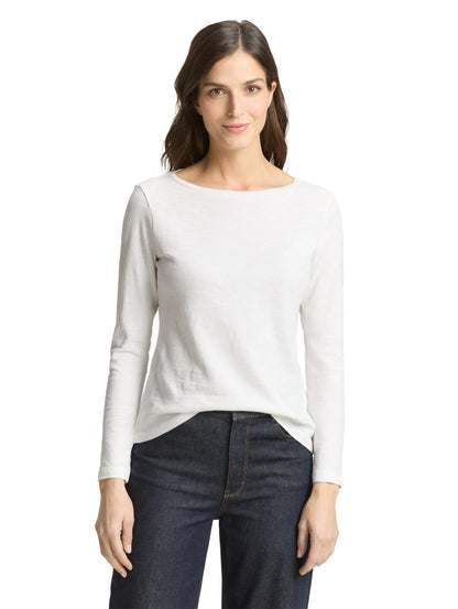 Tom Tailor Whisper White Women Basic Long-Sleeved Cotton Shirt SKU: 1050419_10315 Image 03