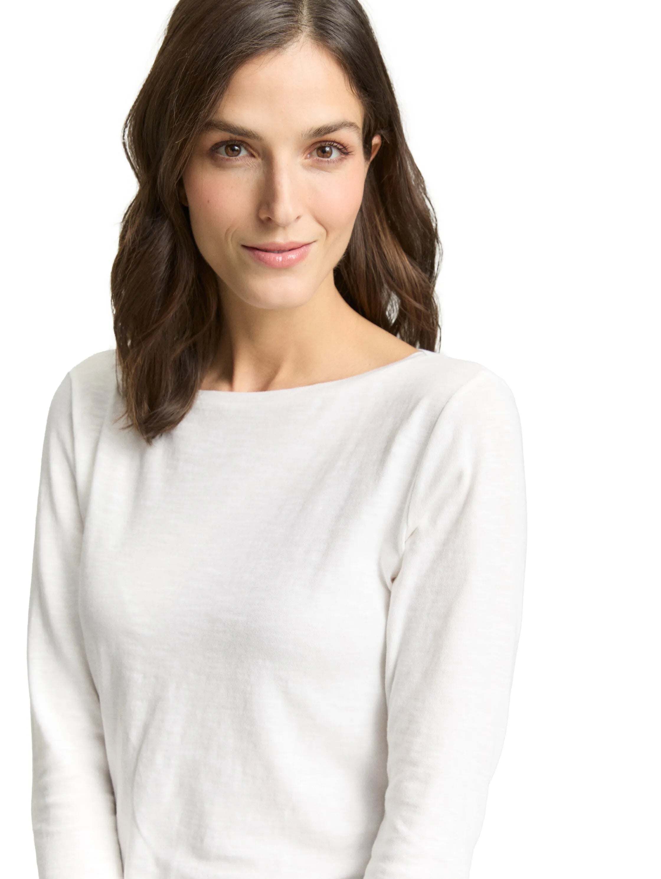 Tom Tailor Whisper White Women Basic Long-Sleeved Cotton Shirt SKU: 1050419_10315 Image 04