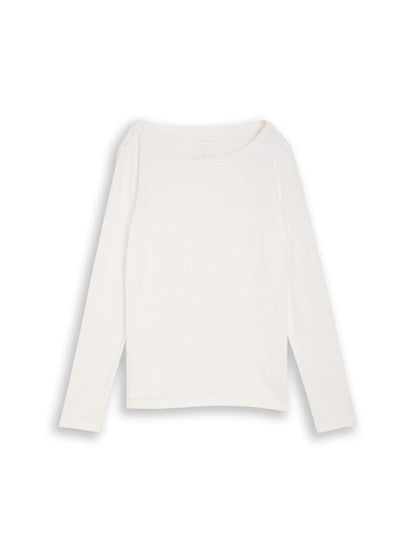 Tom Tailor Whisper White Women Basic Long-Sleeved Cotton Shirt SKU: 1050419_10315 Image 06