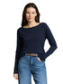 Tom Tailor Sky Captain Blue Women Basic Long-Sleeved Cotton Shirt SKU: 1050419_10668 Image 03