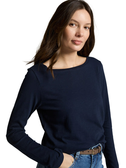 Tom Tailor Sky Captain Blue Women Basic Long-Sleeved Cotton Shirt SKU: 1050419_10668 Image 04
