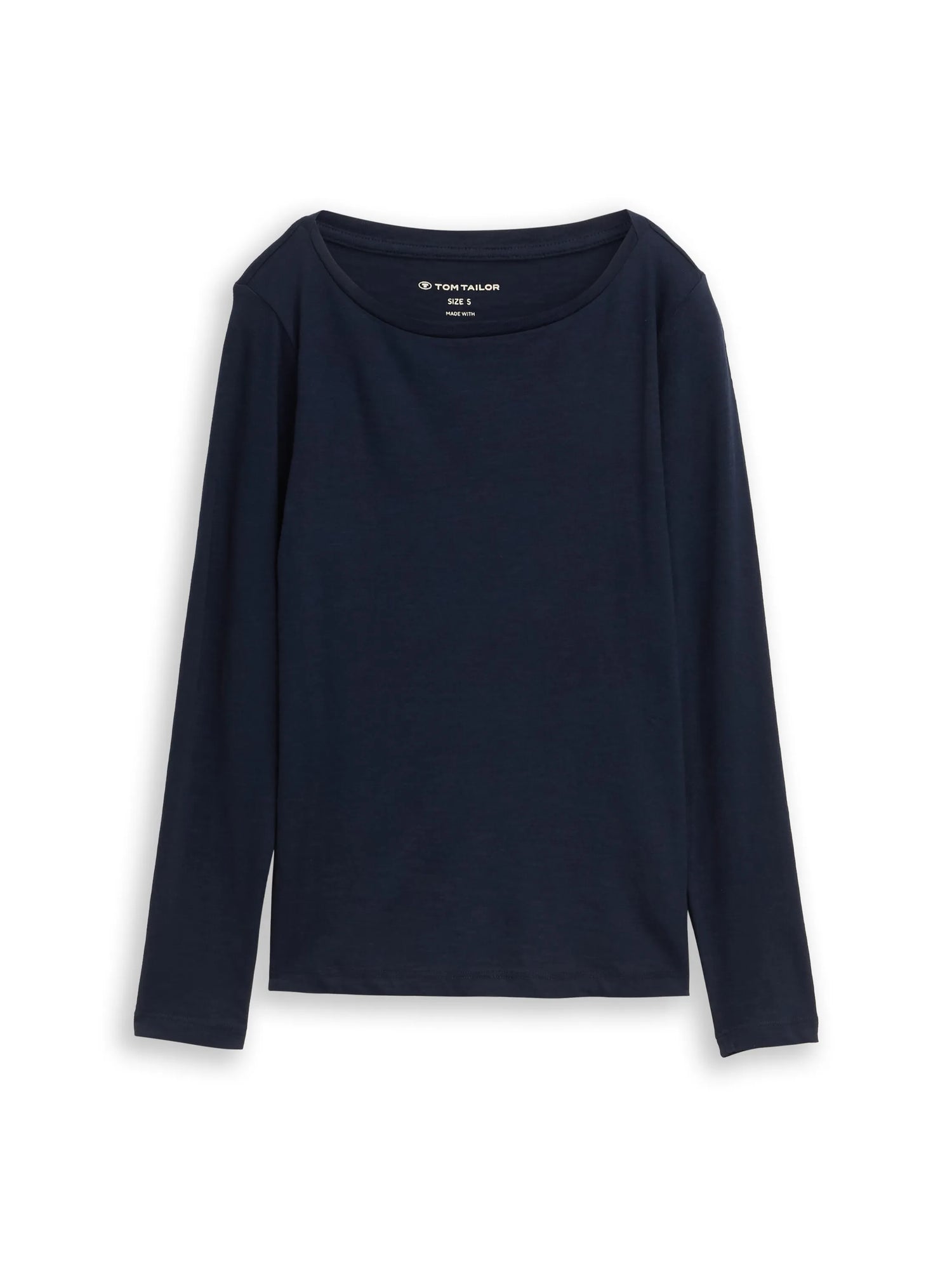 Tom Tailor Sky Captain Blue Women Basic Long-Sleeved Cotton Shirt SKU: 1050419_10668 Image 06