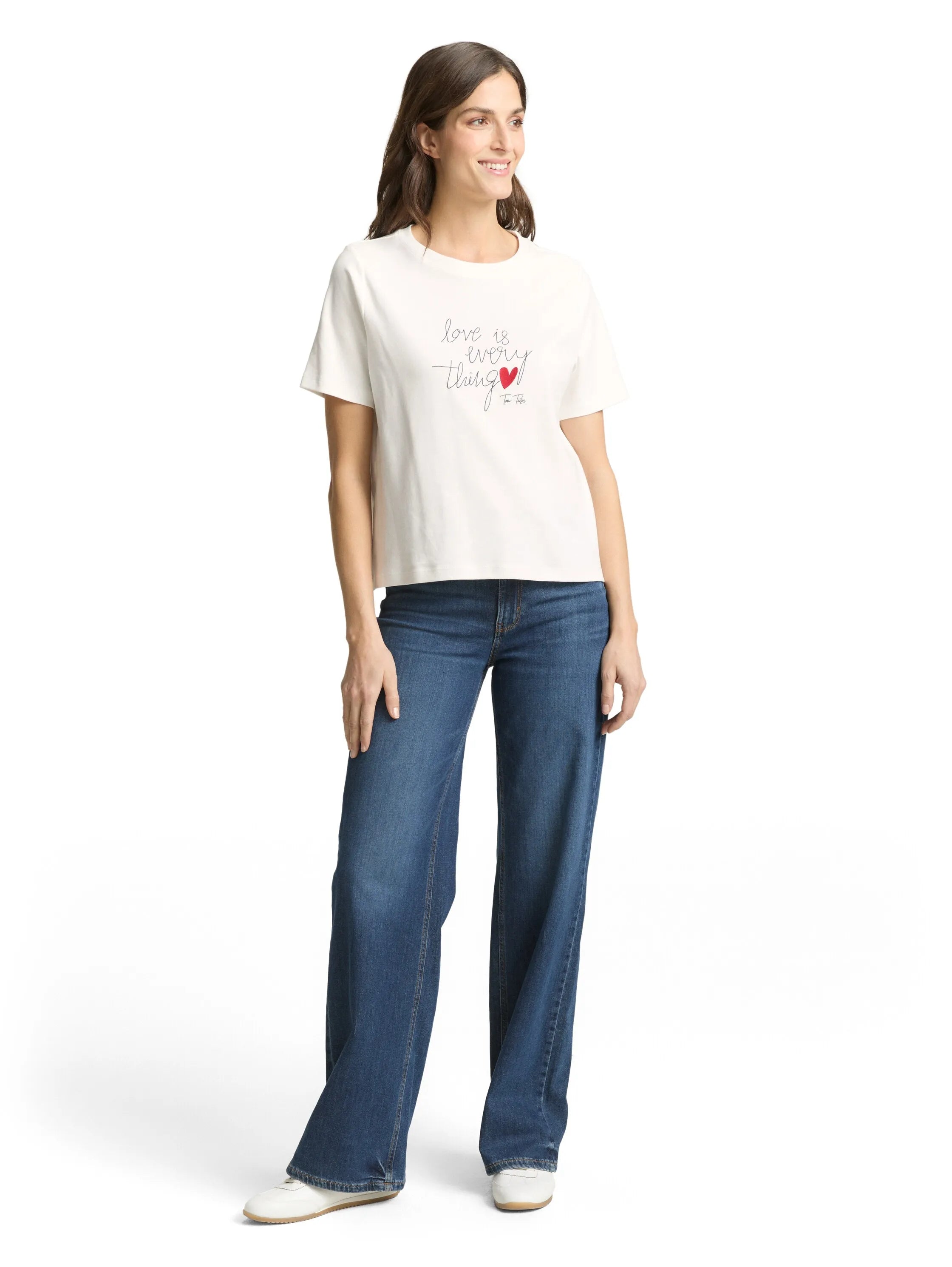 Tom Tailor Whisper White Women Cotton T-Shirt SKU: 1050426_10315 Image 02