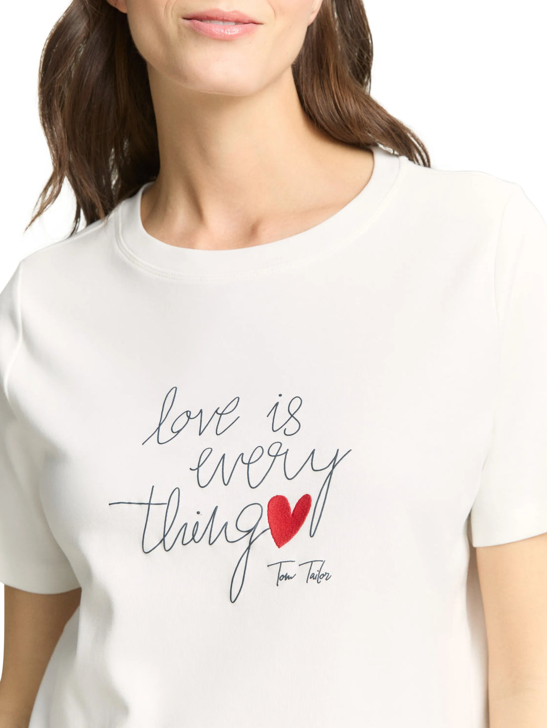 Tom Tailor Whisper White Women Cotton T-Shirt SKU: 1050426_10315 Image 05