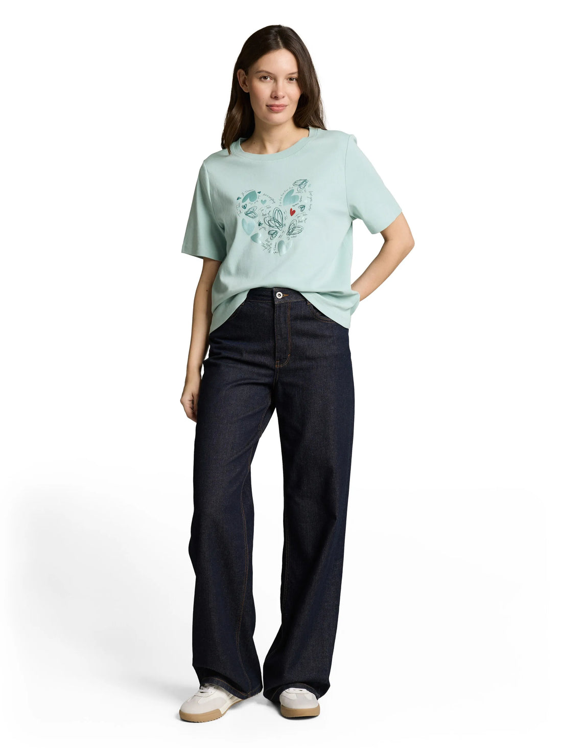Tom Tailor Blue Haze Women Cotton T-Shirt SKU: 1050426_38784 Image 01