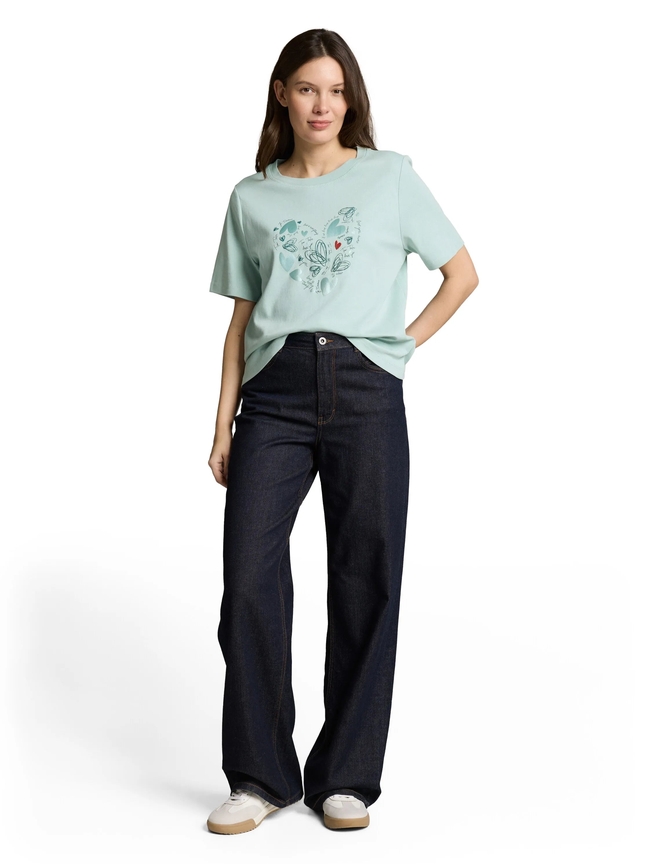 Tom Tailor Blue Haze Women Cotton T-Shirt SKU: 1050426_38784 Image 01