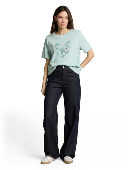 Tom Tailor Blue Haze Women Cotton T-Shirt SKU: 1050426_38784 Image 01