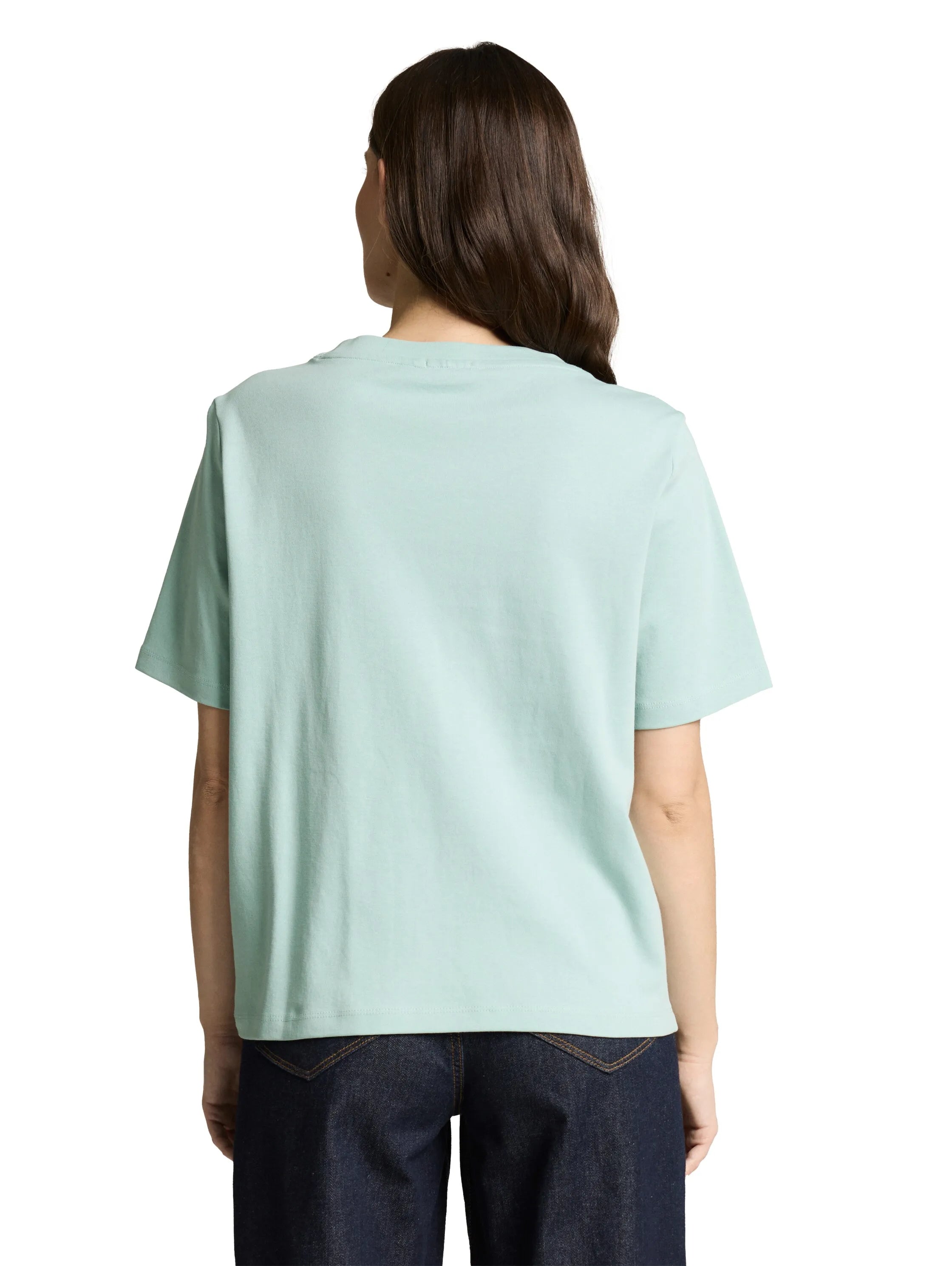 Tom Tailor Blue Haze Women Cotton T-Shirt SKU: 1050426_38784 Image 02