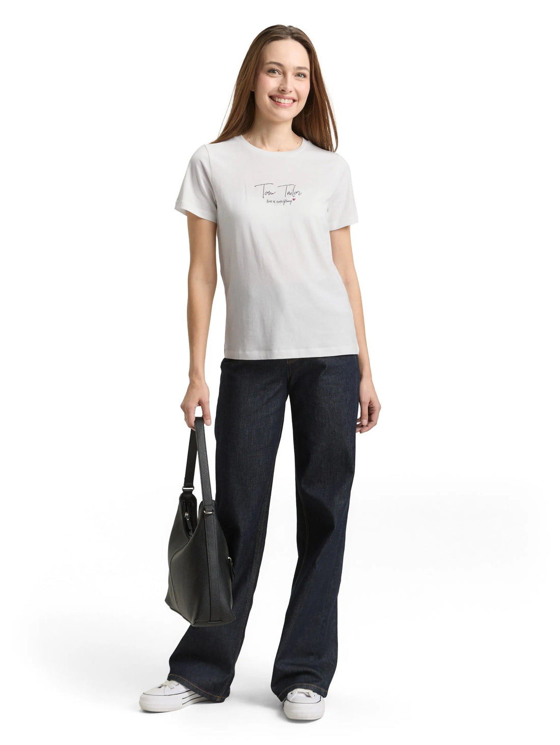 Tom Tailor Whisper White Women T-Shirt with Logo Print SKU: 1050428_10315 Image 01