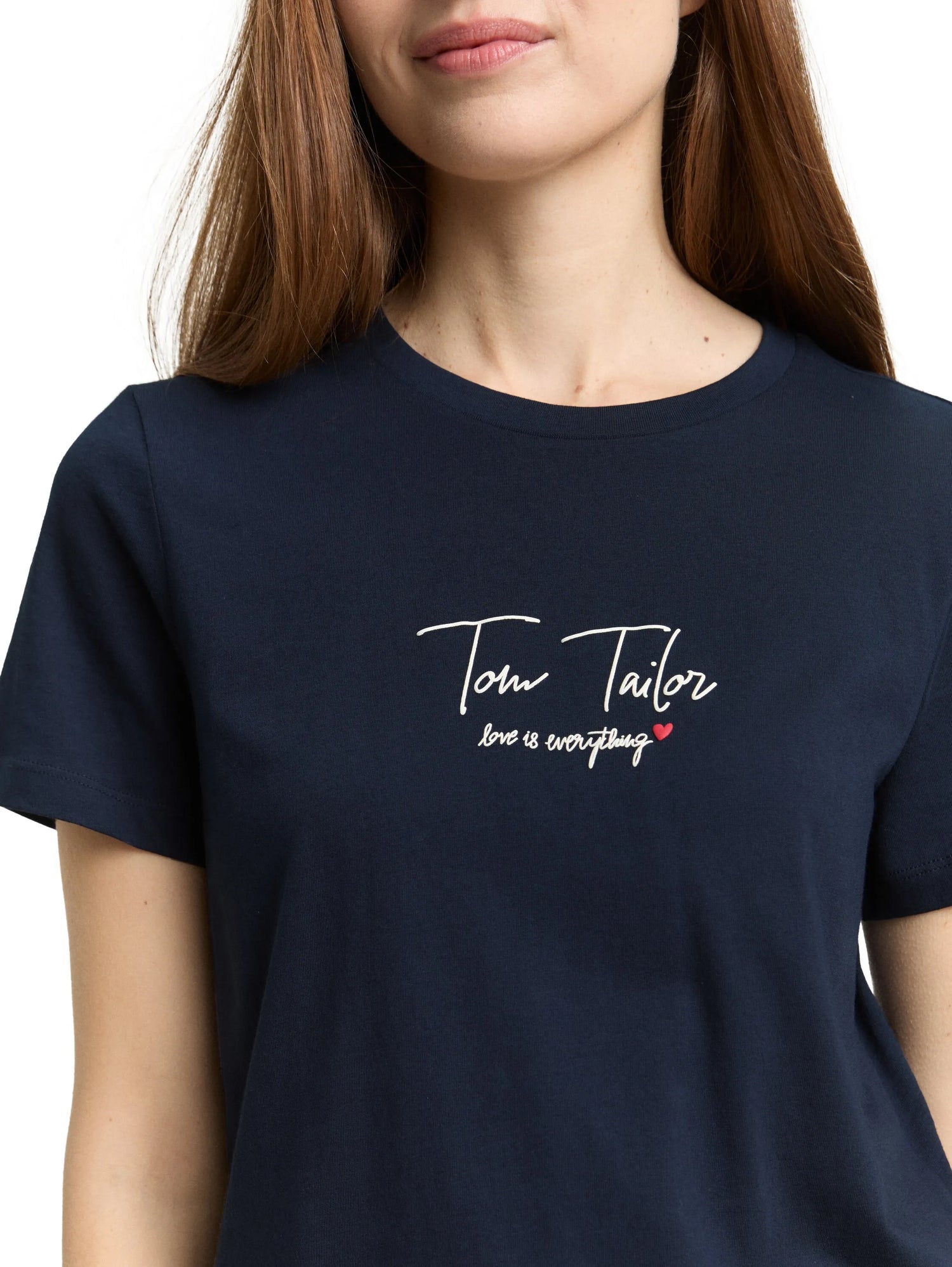 Tom Tailor Sky Captain Blue Women T-Shirt with Logo Print SKU: 1050428_10668 Image 04