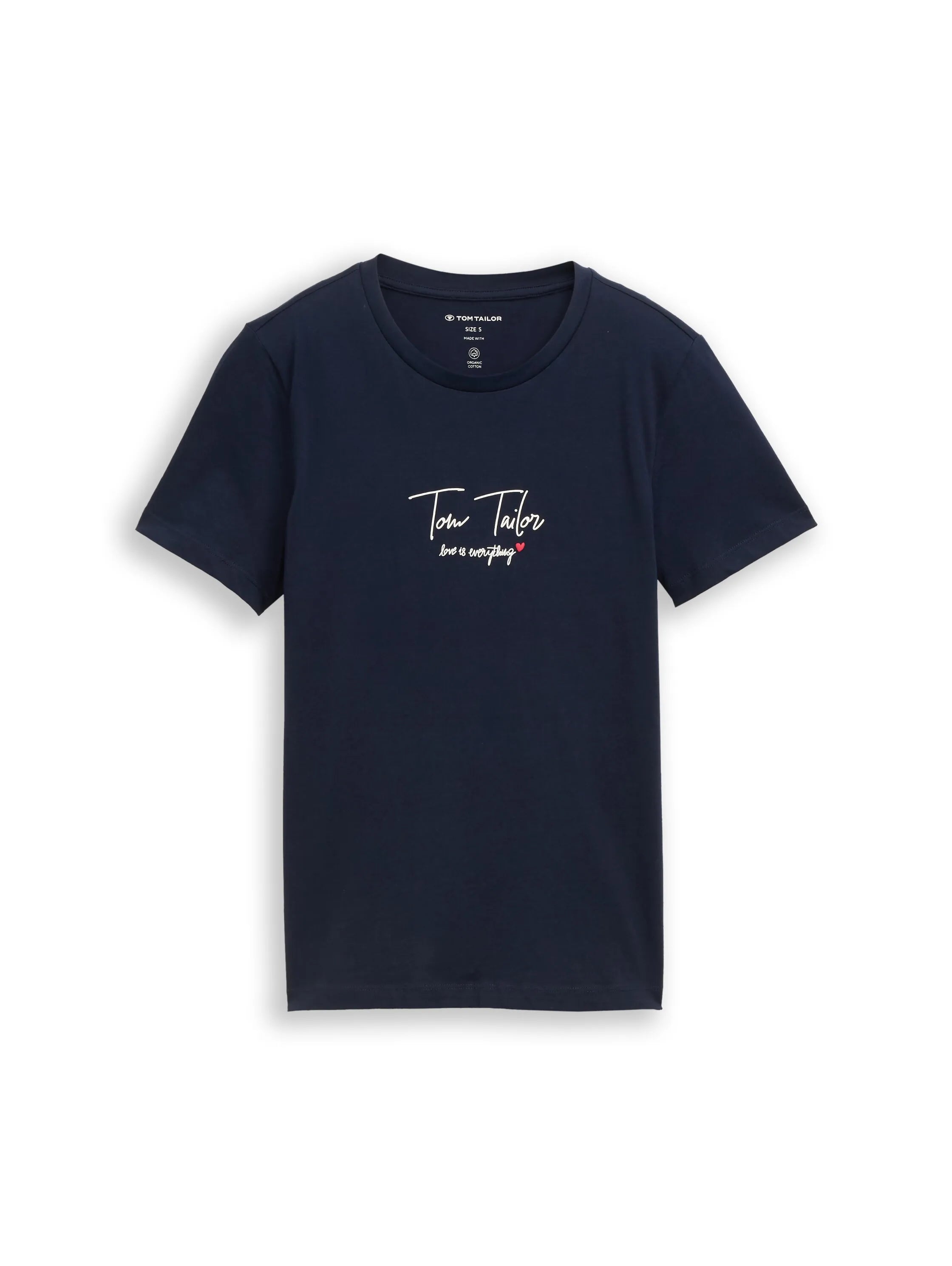 Tom Tailor Sky Captain Blue Women T-Shirt with Logo Print SKU: 1050428_10668 Image 06