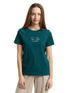 Tom Tailor Deep Meadow Green Women T-Shirt with Logo Print SKU: 1050428_12818 Image 04