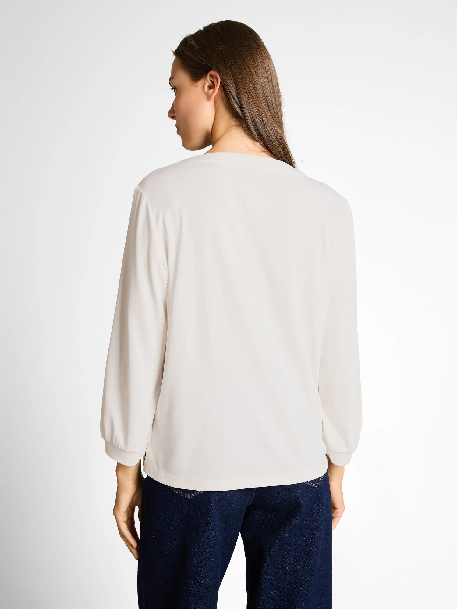 Tom Tailor Whisper White Women Long-Sleeved Shirt with Ruffles SKU: 1050430_10315 Image 02