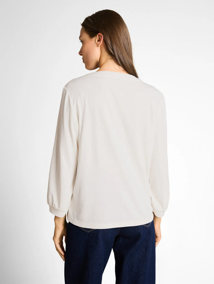 Tom Tailor Whisper White Women Long-Sleeved Shirt with Ruffles SKU: 1050430_10315 Image 02