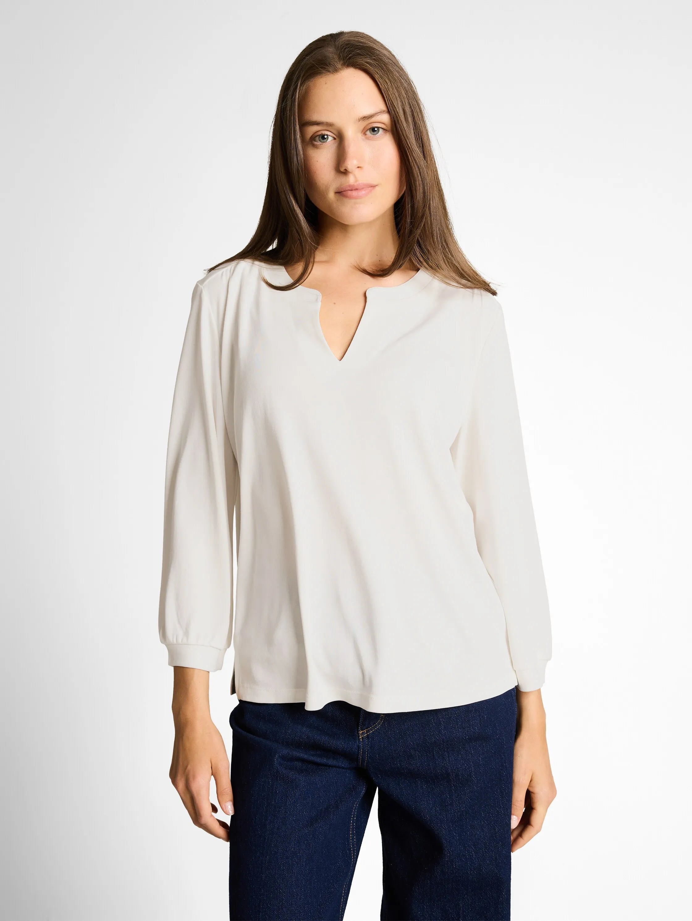 Tom Tailor Whisper White Women Long-Sleeved Shirt with Ruffles SKU: 1050430_10315 Image 04