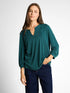 Tom Tailor Deep Meadow Green Women Long-Sleeved Shirt with Ruffles SKU: 1050430_12818 Image 03