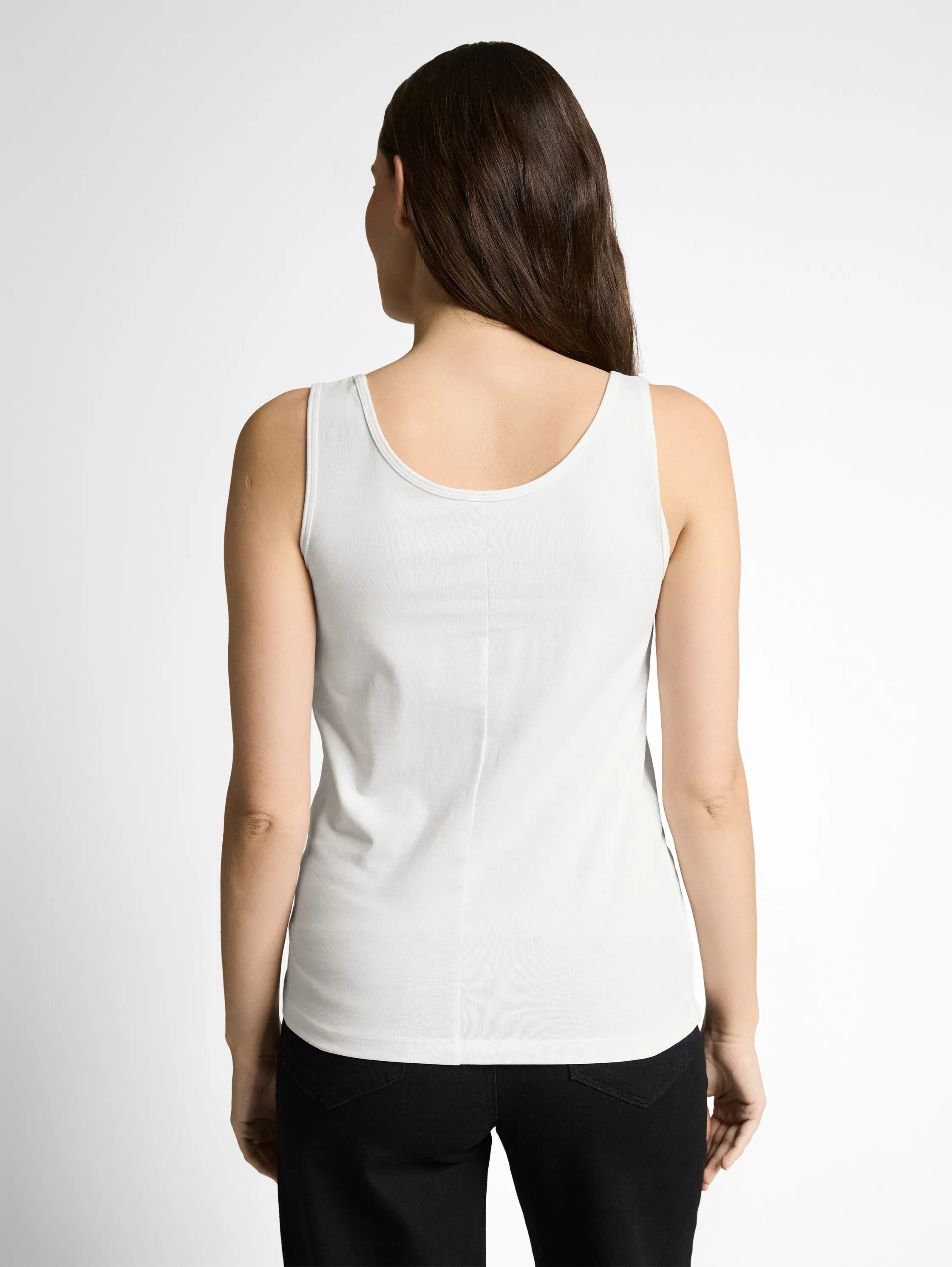 Tom Tailor Whisper White Women Slim-Fit Top with a Round Neckline SKU: 1050431_10315 Image 02