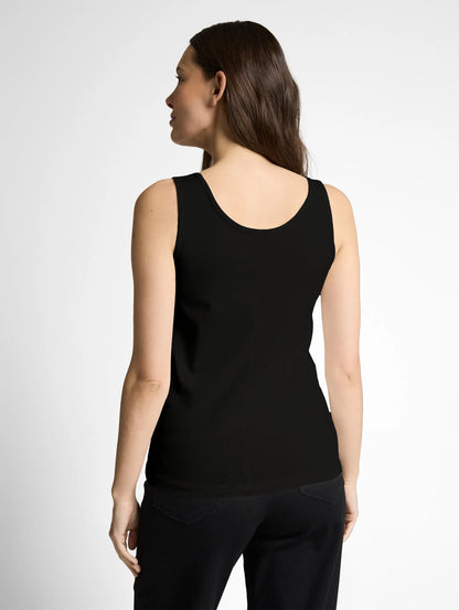 Tom Tailor Deep Black Women Slim-Fit Top with a Round Neckline SKU: 1050431_14482 Image 03