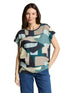 Tom Tailor Abstract Stripe Print Women T-Shirt in a Mix of Materials SKU: 1050445_39722 Image 04