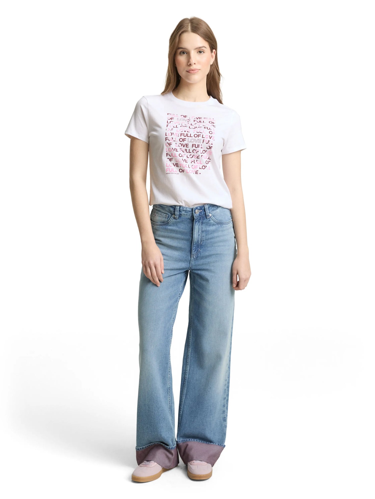 Denim Tom Tailor White Women Cotton T-Shirt SKU: 1050484_20000 Image 01