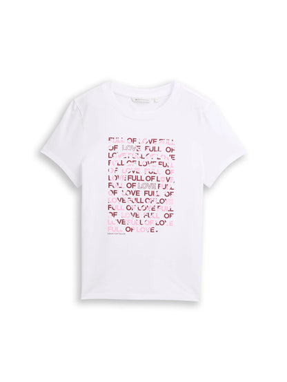 Denim Tom Tailor White Women Cotton T-Shirt SKU: 1050484_20000 Image 06